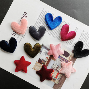 in质感秋冬韩国新品 丝绒爱心星星胸针胸花女围巾配饰别针服饰配件