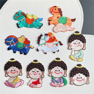 可爱小盼小马刺绣胸针别针包包diy装 饰修补贴手机壳ipad自粘贴纸