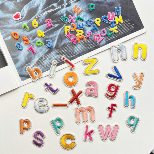 英文字母贴字母布贴姓名缩写贴标记贴补丁贴透视字母贴彩色记号贴