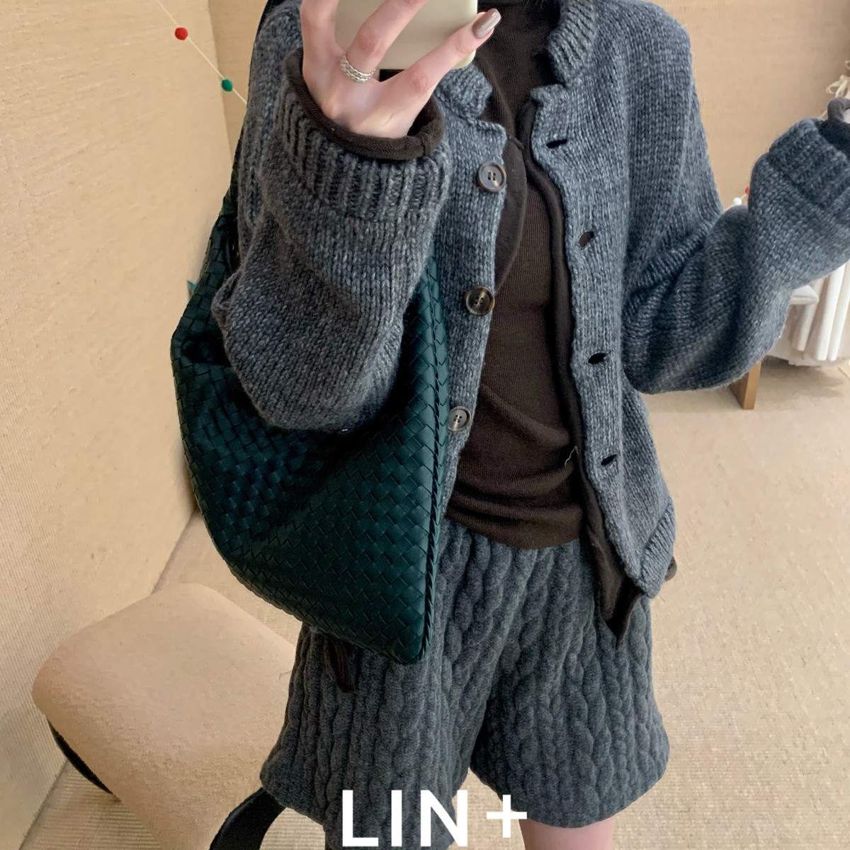 冬上新～老钱复古羊毛粗针假两件气质oversized保暖毛衣（含100羊