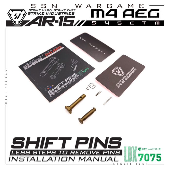 【SI竞技销钉】ssn LDT ATM ar15 m4金属精击机匣插销司骏