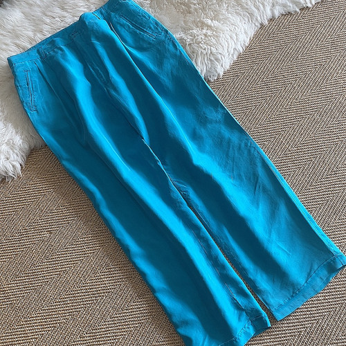 外贸大码休闲长裤真丝桑蚕丝阔腿