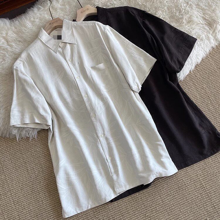 重磅真丝衬衫提花宽松休闲商务