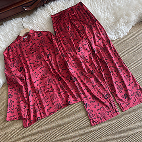 桑蚕丝素绉缎唐装功夫服太极服