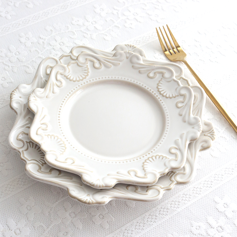法式巴洛克宫廷浮雕盘西点盘