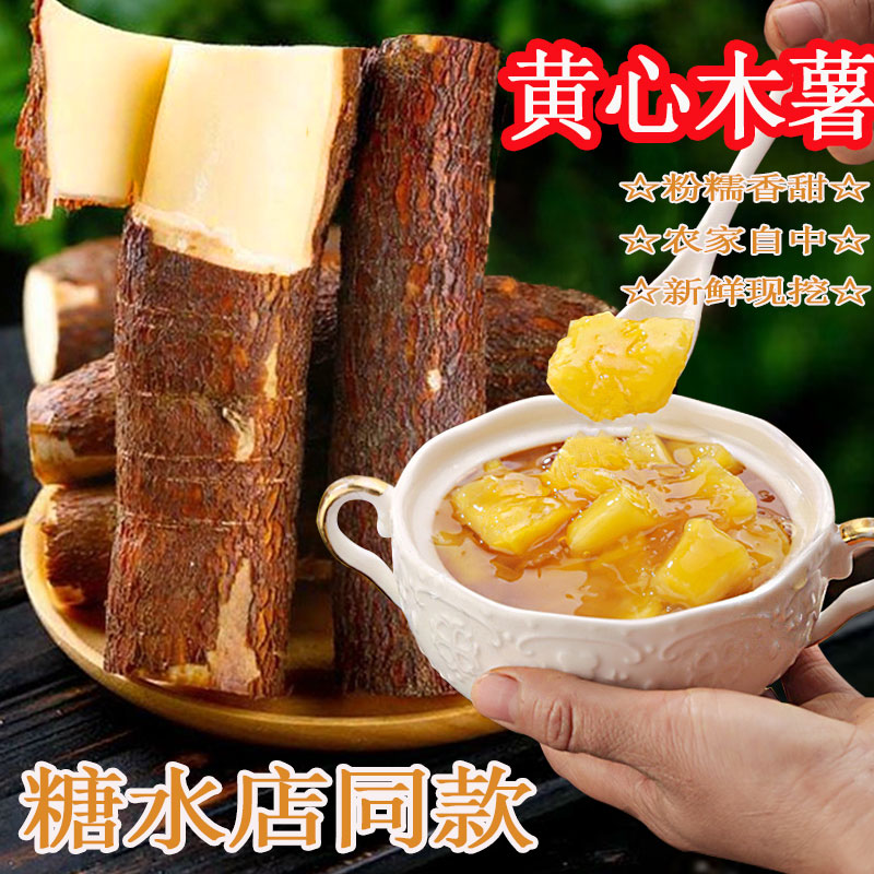 广西新鲜现挖黄肉黄心木薯