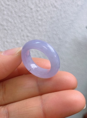 12圈口缅甸天然翡翠A货冰满紫罗兰戒指A288#