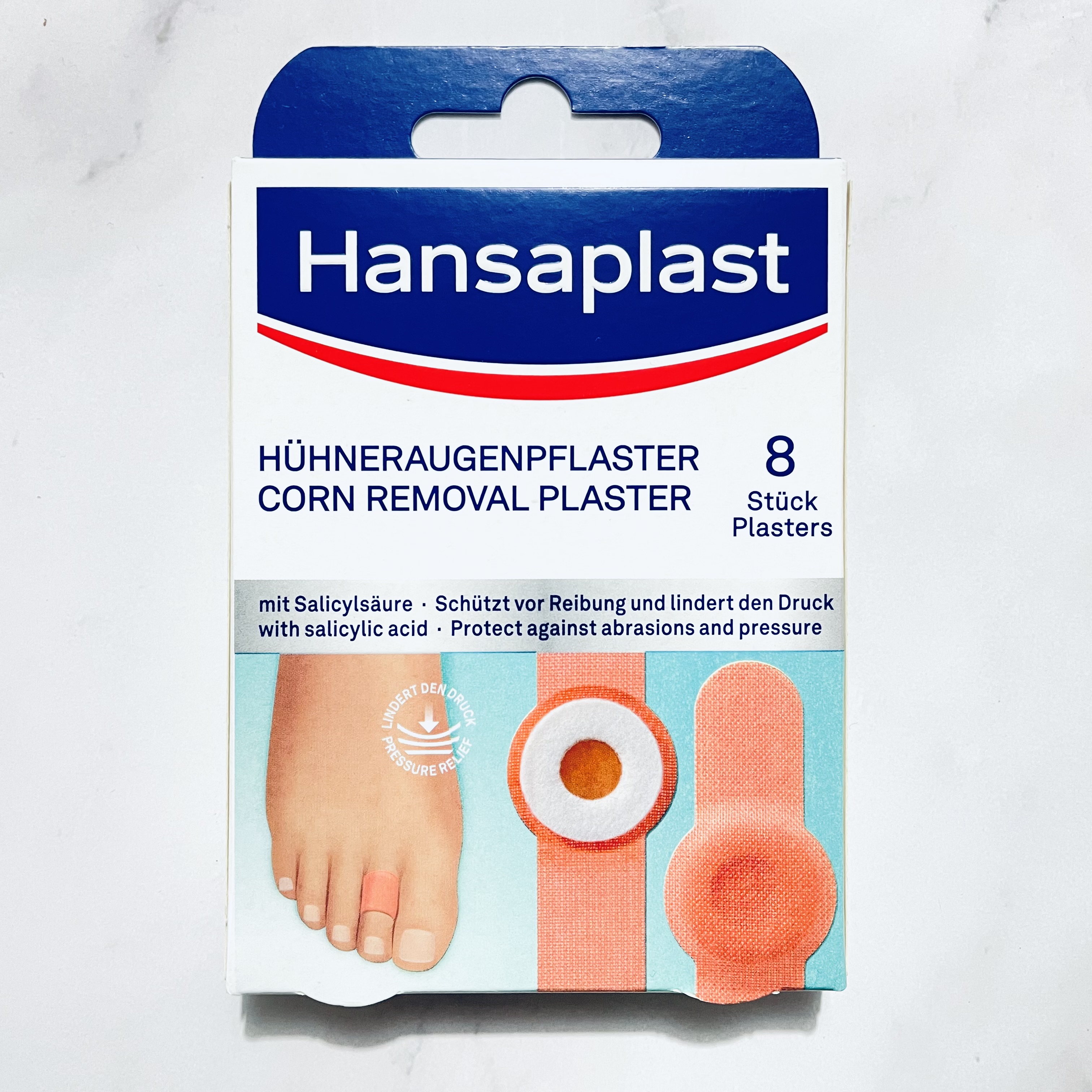 特价！德国进口 原装Hansaplast拜尔斯道夫 去鸡眼贴 鸡眼膏 8片