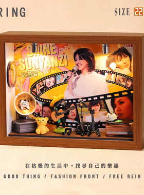 孙燕姿周边专辑相框小屋小纪念创意音乐造景手工礼物微缩装饰摆件