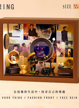 张远周边diy相框小屋想念创意造景摆件装饰小礼物微缩专辑生日