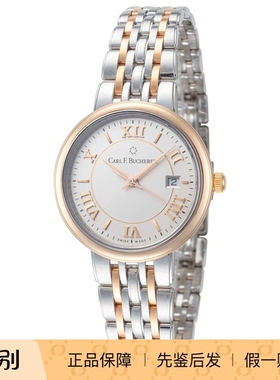 Carl F.Bucherer 宝齐莱 间金超薄瑞士石英简约商务女士手表10315