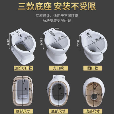 旱厕坐便老年孕妇专用蹲坑改坐便农村改厕直通式免冲旱坐便马桶