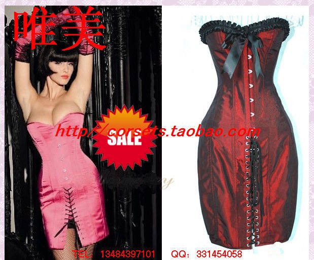 新款哥特式束腰收腹塑腰束身衣宫廷马甲corset钢骨塑身衣女束腰裙