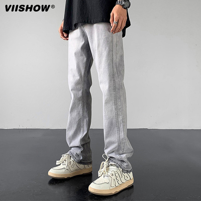 VIISHOW高街做旧潮流牛仔裤