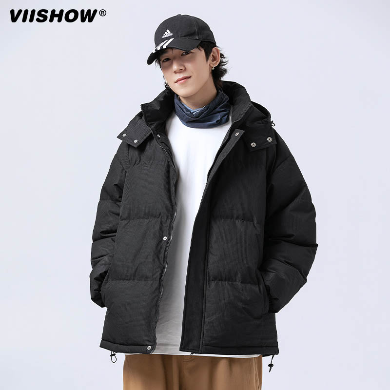VISHOW日系工装棉衣连帽男冬季加厚保暖宽松休闲御寒羽绒棉服外套