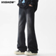 男士 潮牌痞帅炸街裤 春季 复古水洗直筒裤 子 美式 VIISHOW微喇牛仔裤