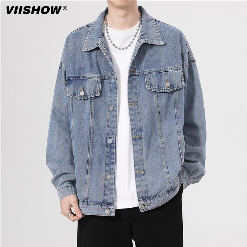 VIISHOW潮流学生痞帅夹克2024春新款美式复古工装夹克水洗外套男,男装,夹克,淘宝优惠券,粉丝福利购,淘宝优惠卷