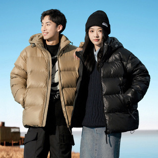 VIISHOW短款羽绒服男2025新款户外情侣休闲潮牌连帽冬季流行外套