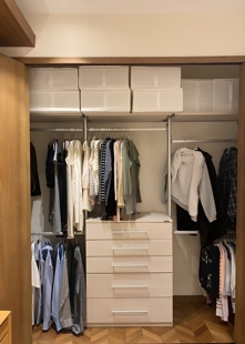 金属衣柜定制日式 自由组合环保衣架衣帽间三组柜 极简立柱式