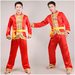 打鼓服腰鼓服舞龙舞狮服装男女成人秧歌服表演服团体演出服锣鼓服