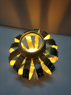 手工制作小灯笼 易拉罐手工制作 废物利用 不怕水的灯笼