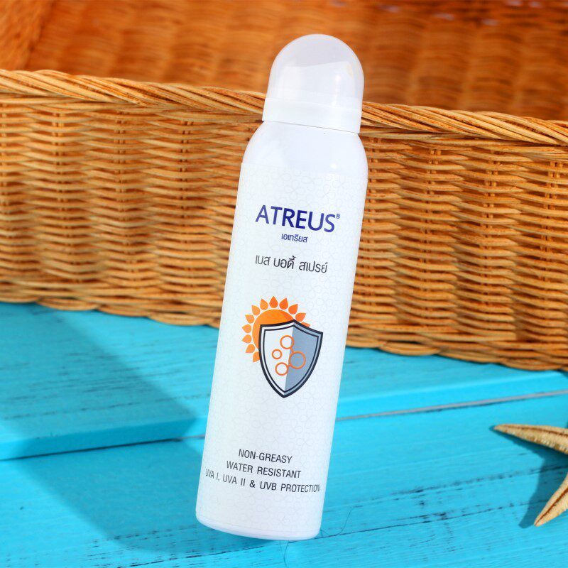 泰国ATREUS防晒喷雾SPF50牛奶美白防水隔离清爽全身150ml