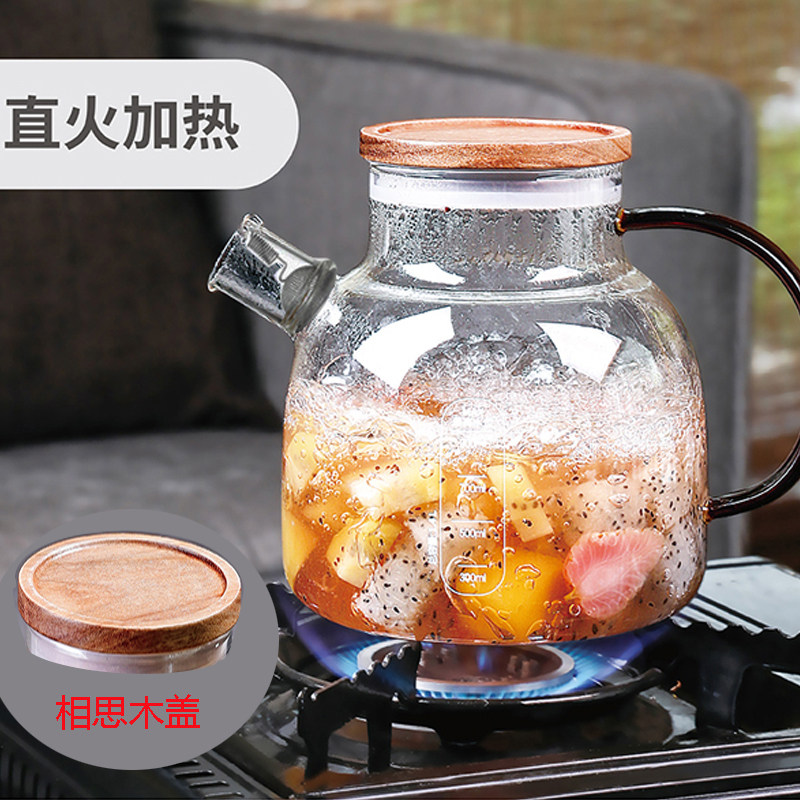 紫丁香加厚耐热玻璃凉水壶茶壶家用杯相思木盖子冷水壶防爆大容量使用感如何?
