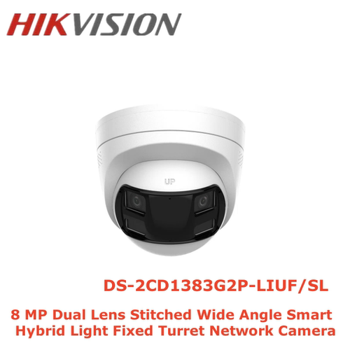 海康英文版DS-2CD1383G2P-LIUF/SL 8MP4K双目全彩对讲2.0MM摄像机