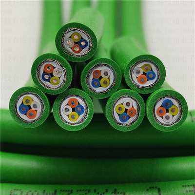 4芯pnet拖缆  profinet高柔型数据传输屏蔽线 pn通信总线拖链电缆
