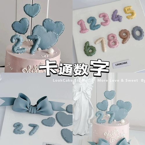 网红数字气球硅胶模具立体