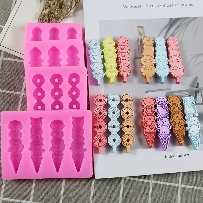 捏捏蜡笔甜甜圈糖葫芦硅胶模具