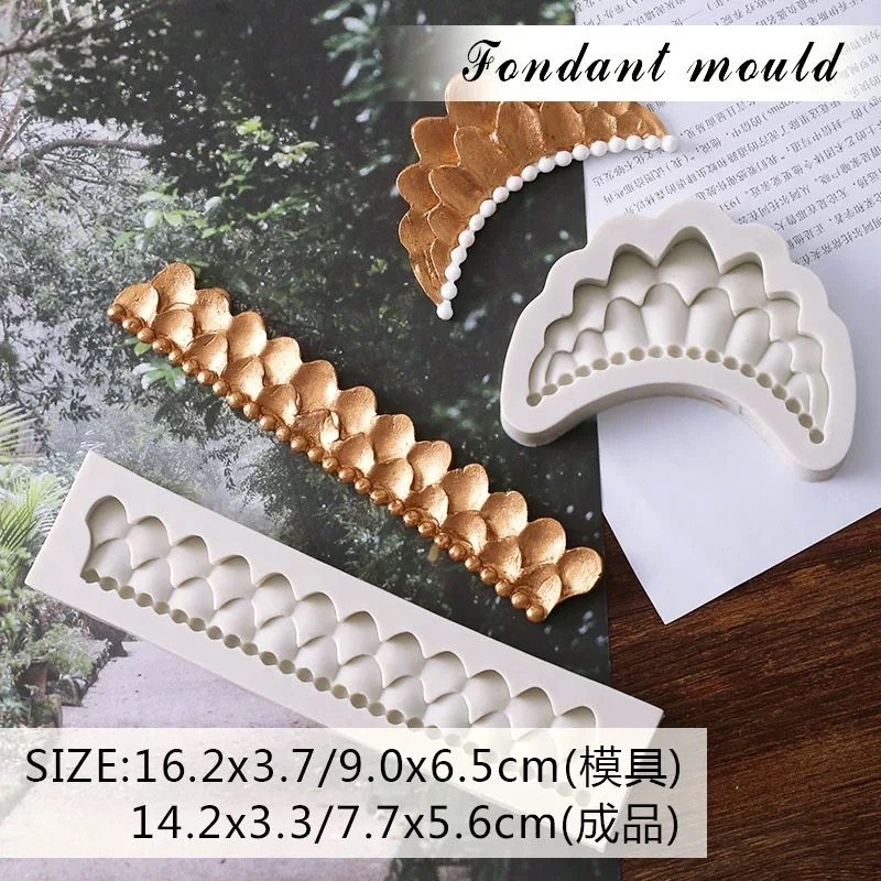 欧式复古花纹浮雕蕾丝翻糖花边围边硅胶模具蛋糕甜品巧克力滴胶模