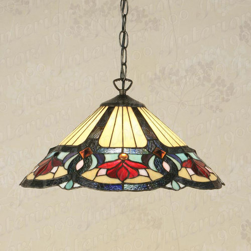 美式简约餐厅吊灯复古个性蒂凡尼北欧卧室书房暖光创意新品灯具