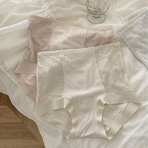 60S莫代尔高腰抑菌10A轻塑蕾丝女士包臀内裤透气亲肤柔软无痕纯棉