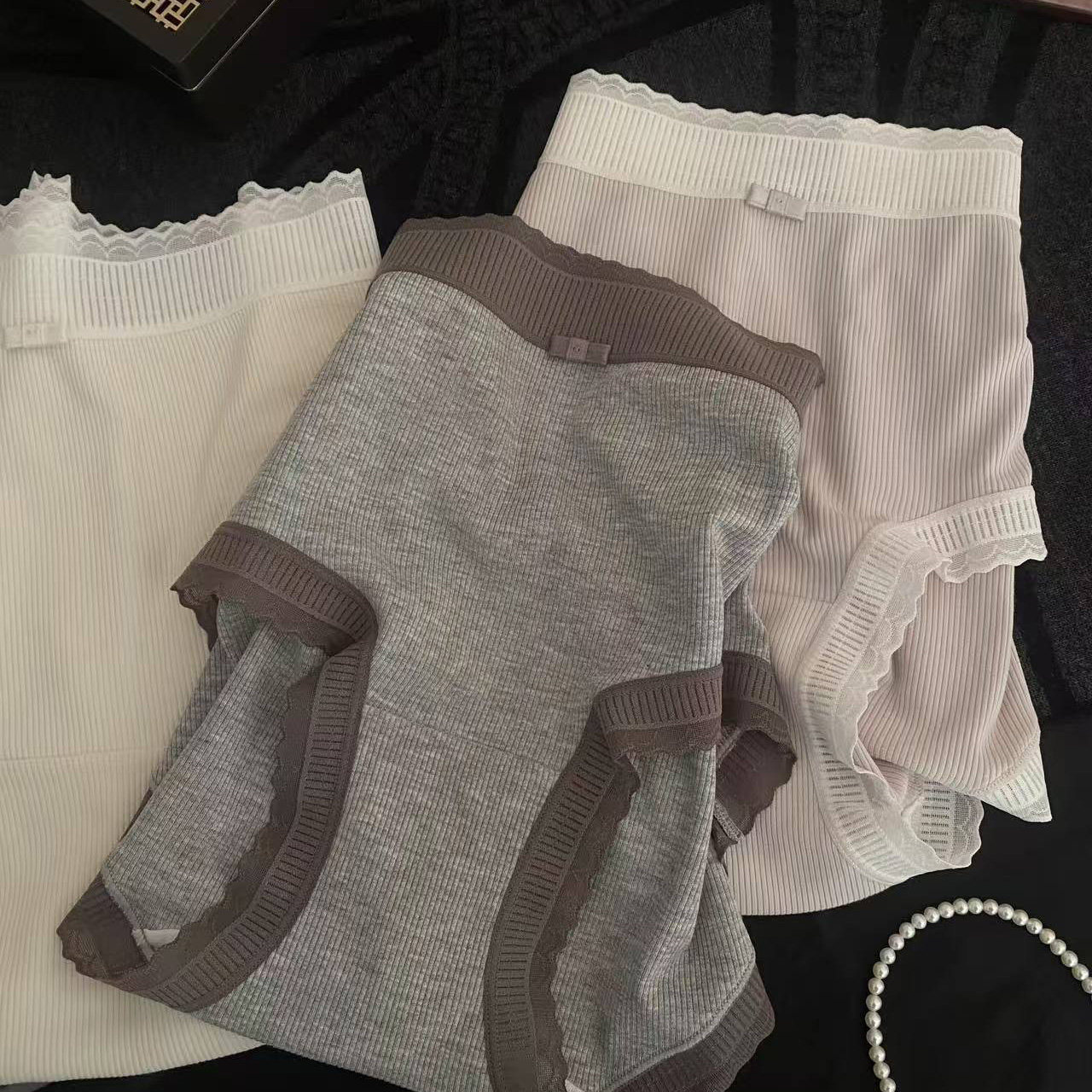 2025法式螺纹内裤女纯棉内档抗菌裸感舒适透气中腰包臀三角裤四季,女士内衣/男士内衣/家居服,女三角裤,淘宝优惠券,粉丝福利购,淘宝优惠卷