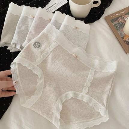 舒服又好看A类婴儿棉内裤女蕾丝7A抗菌全棉裆女士中腰包臀裤