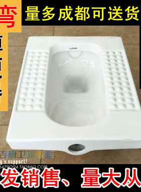 量大成都送货 双进水孔连体蹲便器蹲坑器厕所大便器踏便器蹲厕器