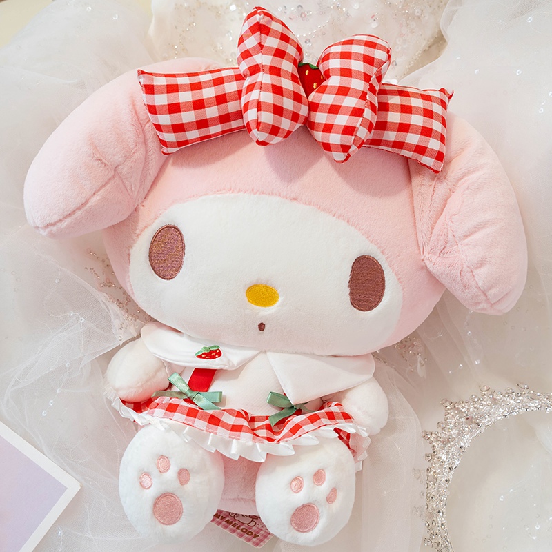 三丽鸥正版美乐蒂公仔毛绒玩具可爱melody兔子娃娃公仔生日礼物女
