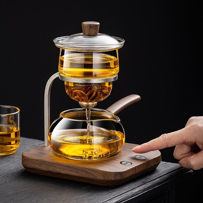 智能保温磁吸一键飘逸杯泡茶壶