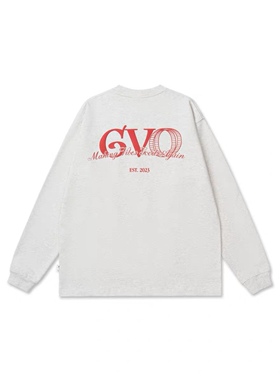 GoodVibesOnly好氛围优先「MVGA」燕麦灰 300g 发泡印花 口袋长袖