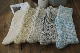 Anonymous Ism 日本制 复古高筒男棉袜 16790000