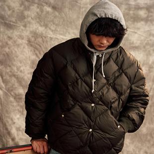 DAMBOLAND 安心白鸭绒认证宽松羽绒服外套 日本进口面料复古1950S