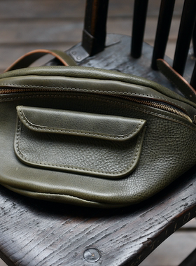 八折清货 ANOTHER CLASSIC HORWEEN CXL 植鞣革胸包 腰包