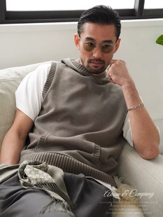 春夏两色针织连帽马甲背心 SS24 2色选 Online AKOM