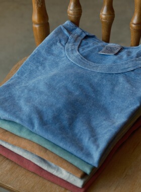 现货 美国制 S.O.S. from Texas无盒版有机棉成衣水洗做旧短袖T恤