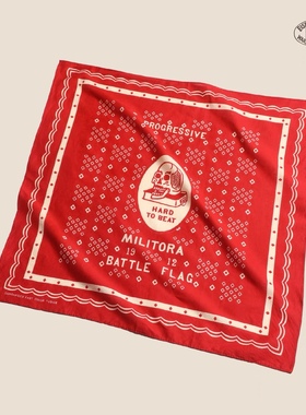 MILITORA BANDANA 美式复古咔叽骑行长绒棉全棉方巾