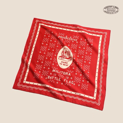 MILITORA BANDANA 美式复古咔叽骑行长绒棉全棉方巾