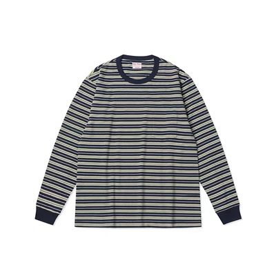 RiskRider1940Ssportswea 全棉条纹口袋T  土耳其有机棉R2078-SL