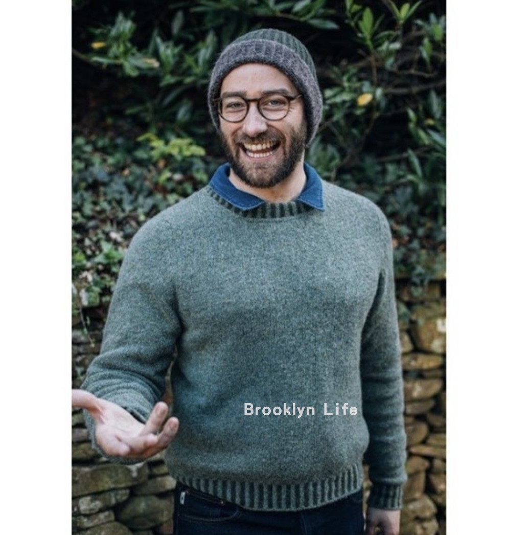 现货 正品ERIBE苏格兰制Shetland亲王格纯色羊毛男款套头毛衣