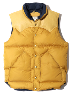 国内现货ROCKY MOUNTAIN 700蓬羽绒 立领拼皮保暖马甲男女同款